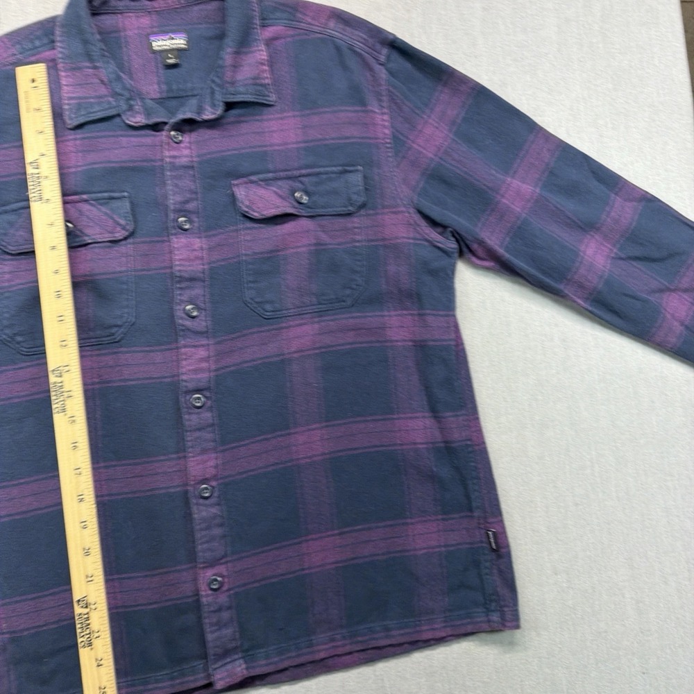 Patagonia Fjord Flannel Shirt Mens Large Plaid Organic Cotton Casual - Picture 5 of 5